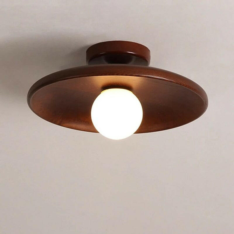 Olav - Wood-colored walnut Ceiling Lamp