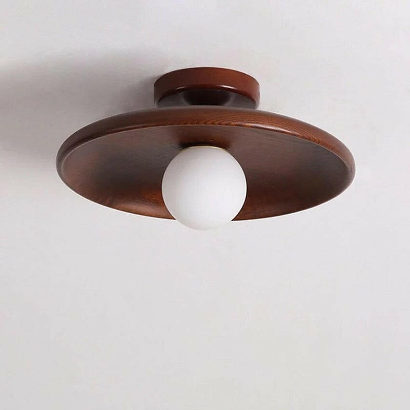 Olav - Wood-colored walnut Ceiling Lamp