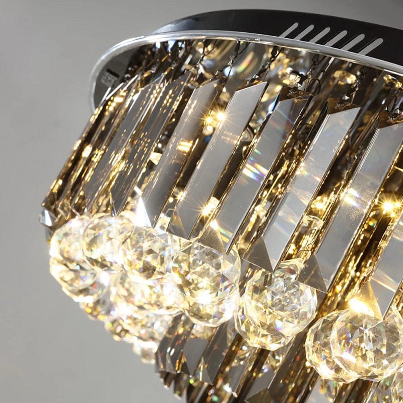 Oline - Ceiling Lamp Round Luxury Black Gold Silver Lighting Fixture