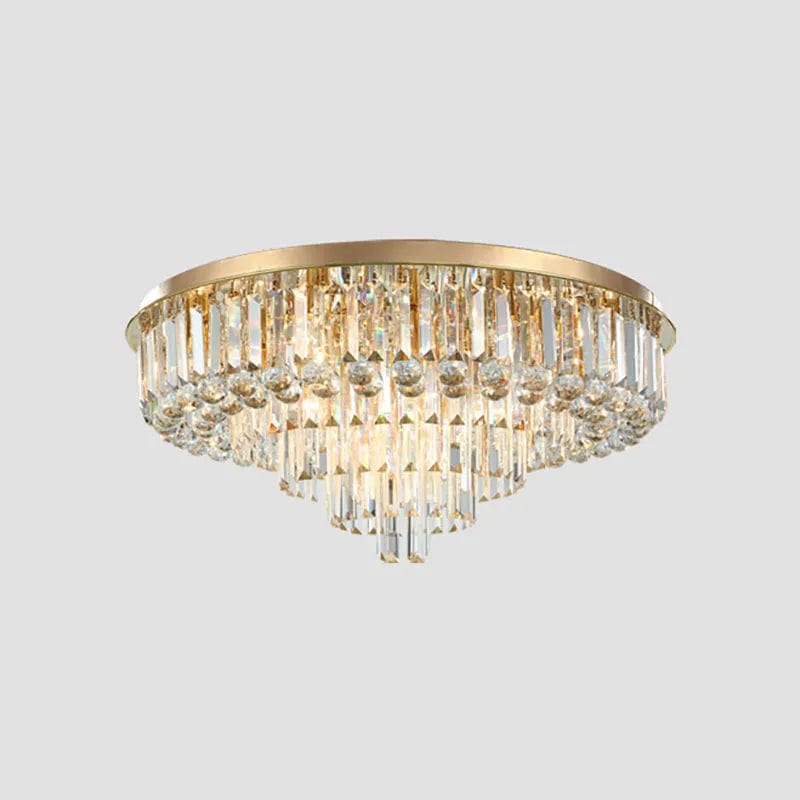 Oline - Ceiling Lamp Round Luxury Black Gold Silver Lighting Fixture