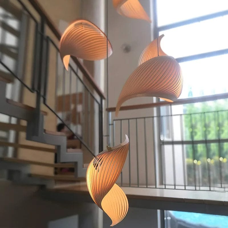Onull - Original Eco-Friendly Wooden Creative Shell Shape Pendant Lamp