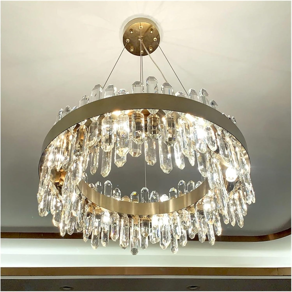 Orbit - Luxury Modern Chandelier with Round Gold