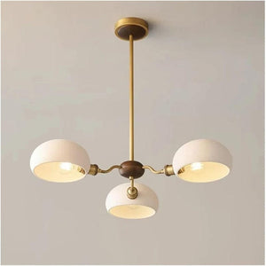 Orion - White Glass Pendant Lamp with Antique Brass