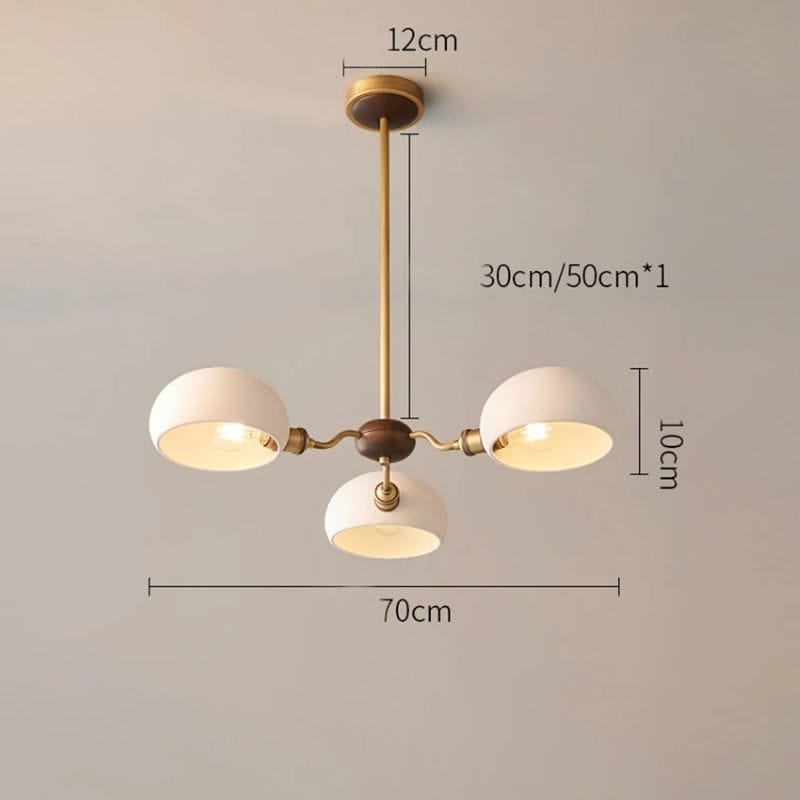 Orion - White Glass Pendant Lamp with Antique Brass