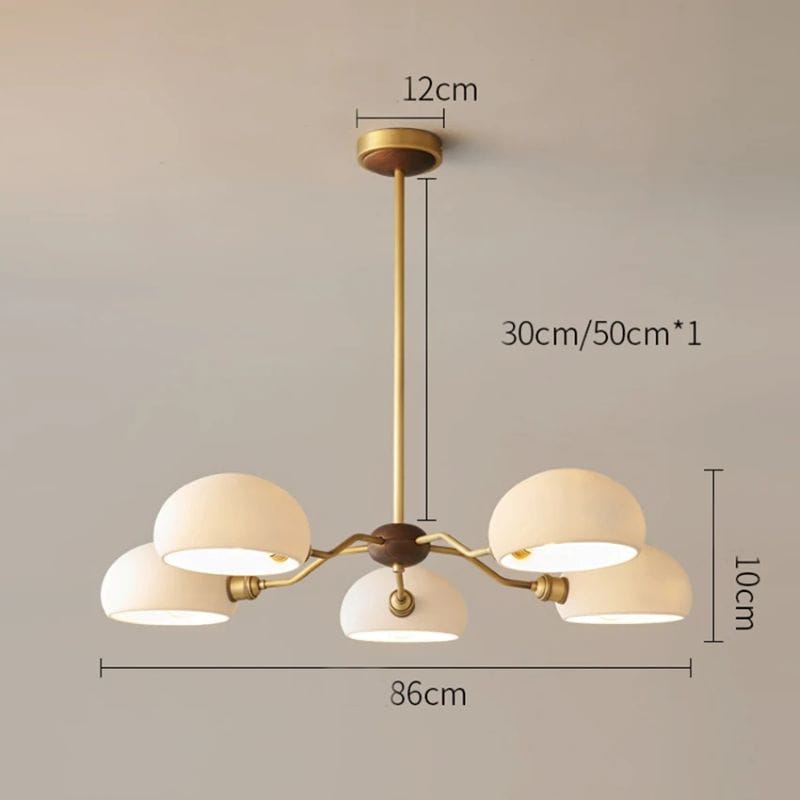 Orion - White Glass Pendant Lamp with Antique Brass