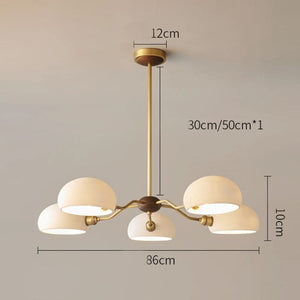 Orion - White Glass Pendant Lamp with Antique Brass