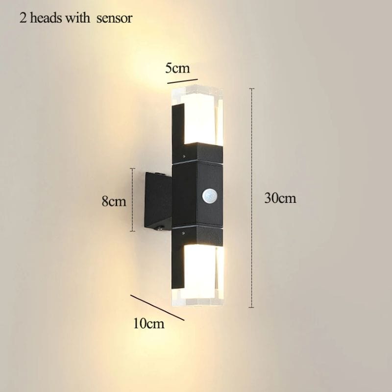 Outdoor Motion Sensor LED Waterproof Wall Sconce Light