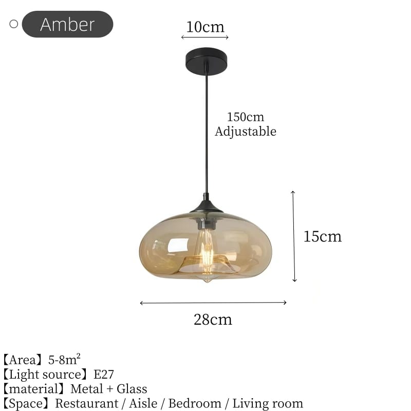 Ovea - Modern Oval Glass Pendant Lamp