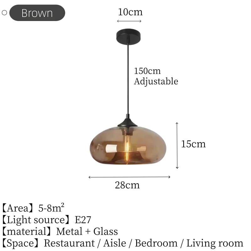 Ovea - Modern Oval Glass Pendant Lamp