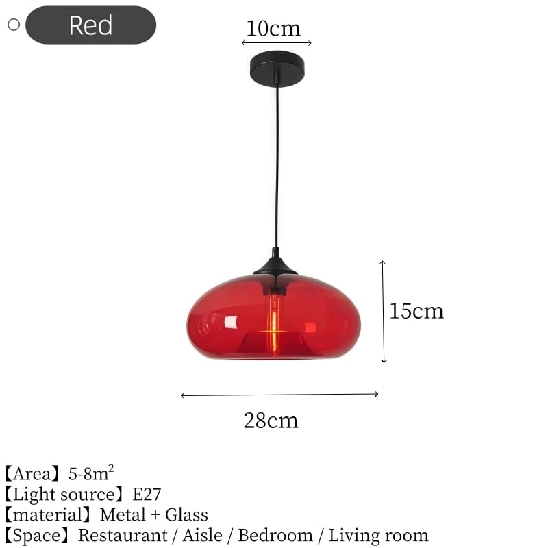 Ovea - Modern Oval Glass Pendant Lamp