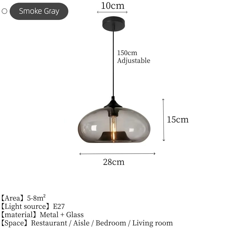 Ovea - Modern Oval Glass Pendant Lamp