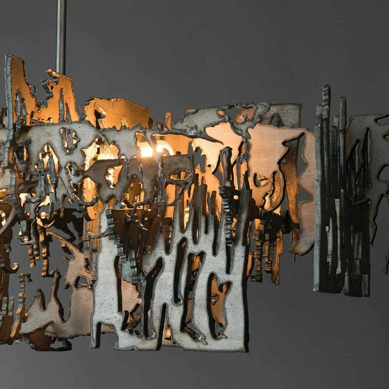 Ramen - Chandelier with Retro Metal Fragments