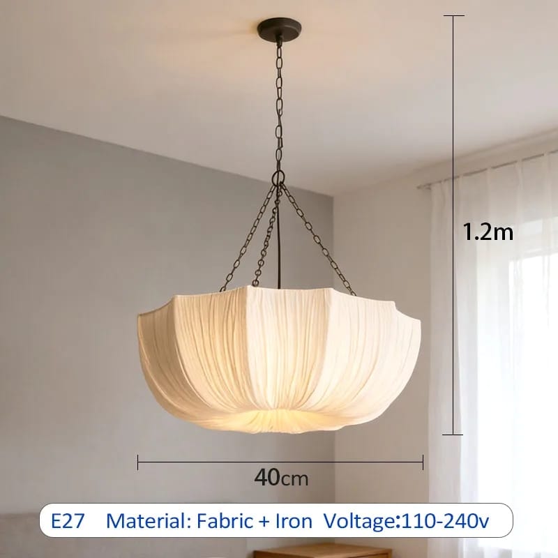 Ren - Wabi Sabi Retro Fabric Pendant Lamp