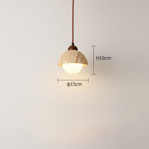 Reo - Japanese Style Travertine Pendant Lamp