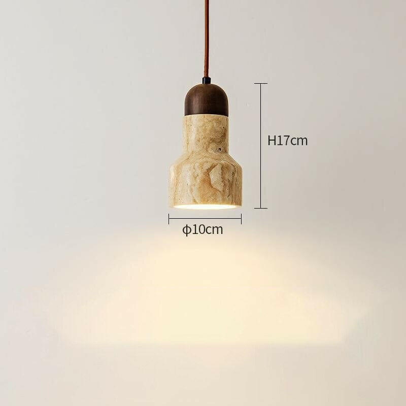 Reo - Japanese Style Travertine Pendant Lamp