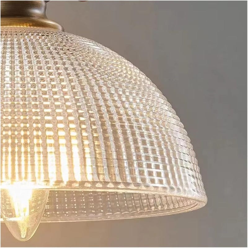 Retro Style Decorative Wall Lamp made of Copper and Glass