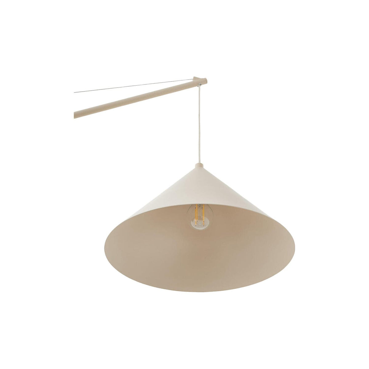 Reyna Reading Lamp with Travertine Base, Light Beige