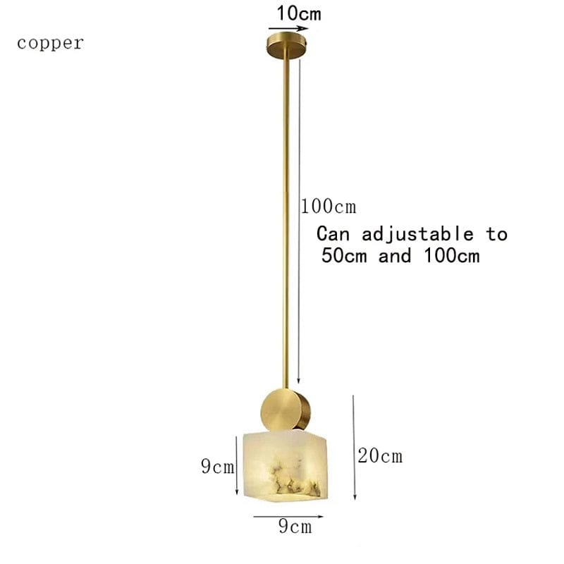 Risto - Nordic marble Pendant Lamp Luxury  Copper