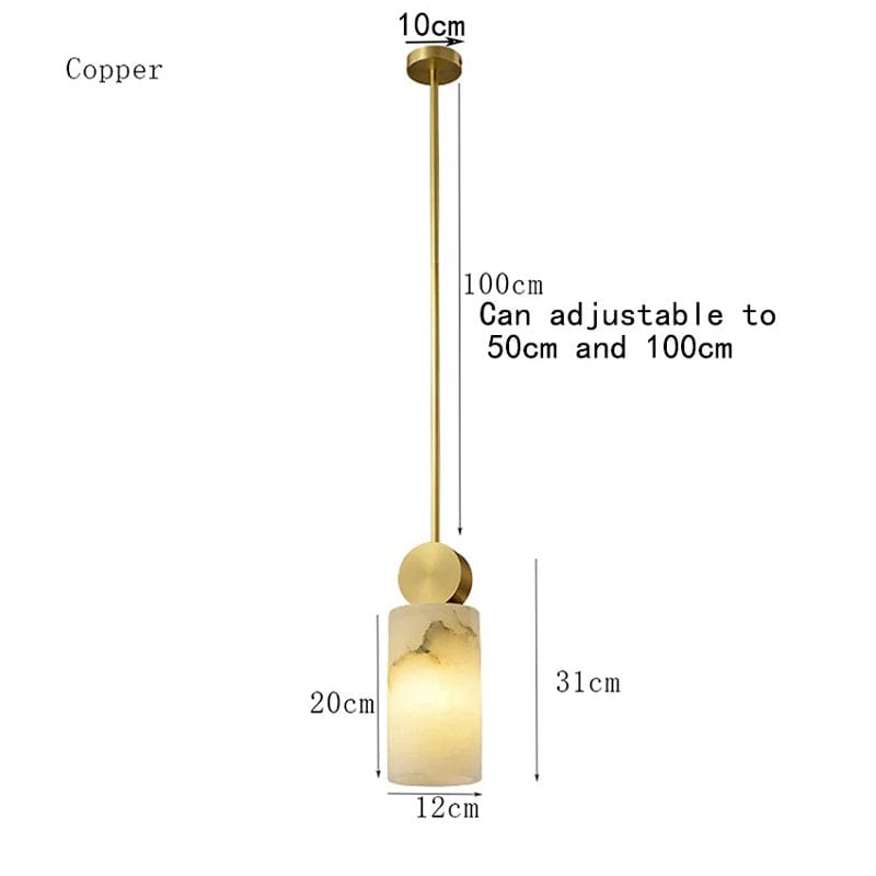 Risto - Nordic marble Pendant Lamp Luxury  Copper