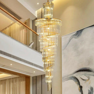 Rosen - Large Rings Crystal Chandelier for Living Room