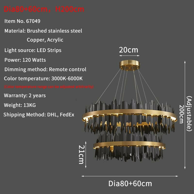 Rune - Modern Creative Circle LED Chandelier