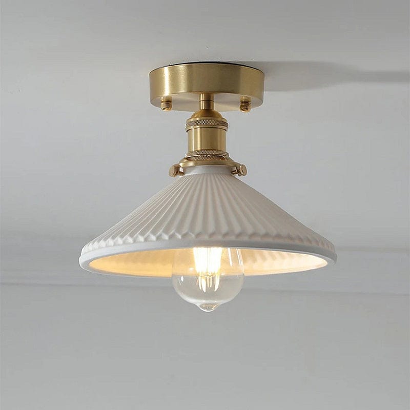 Ryota - Japanese Brass Ceramic Ceiling Lamp