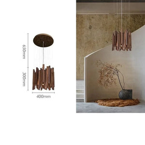 Savia: Wood Modern Chandelier - Contemporary Wood Chandelier - Wooden Chandeliers For Dining Room