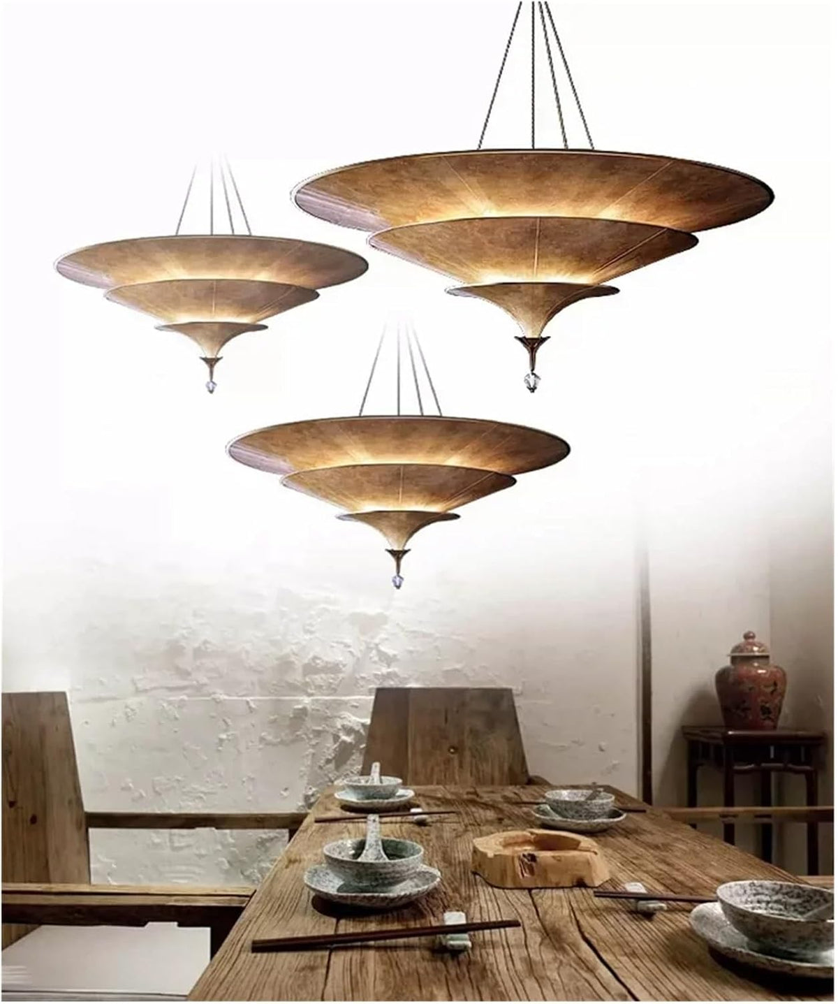 Serene Lotus – Wabi-sabi Chandelier