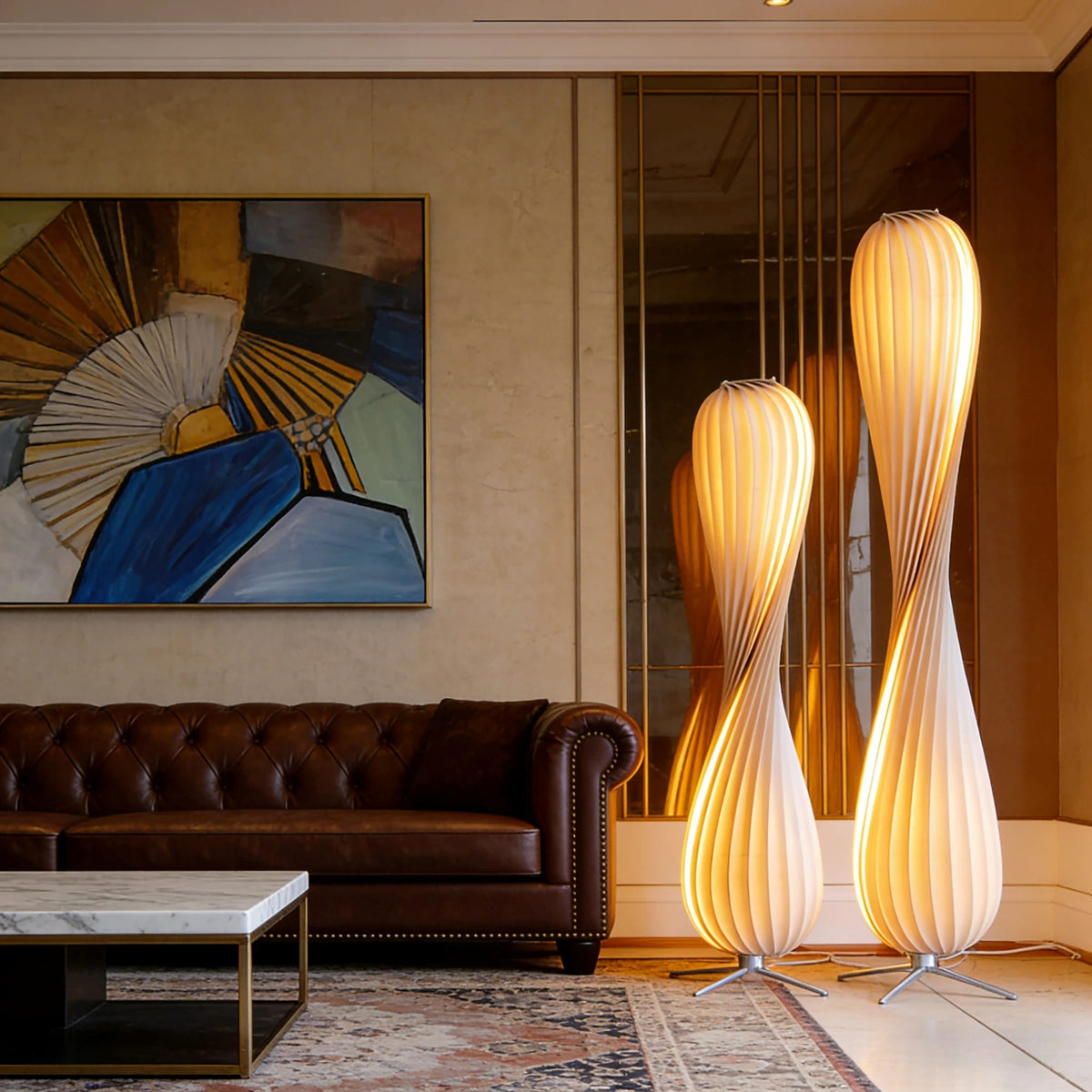 Shanghaf - Wooden Floor Lamp