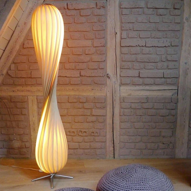Shanghaf - Wooden Floor Lamp