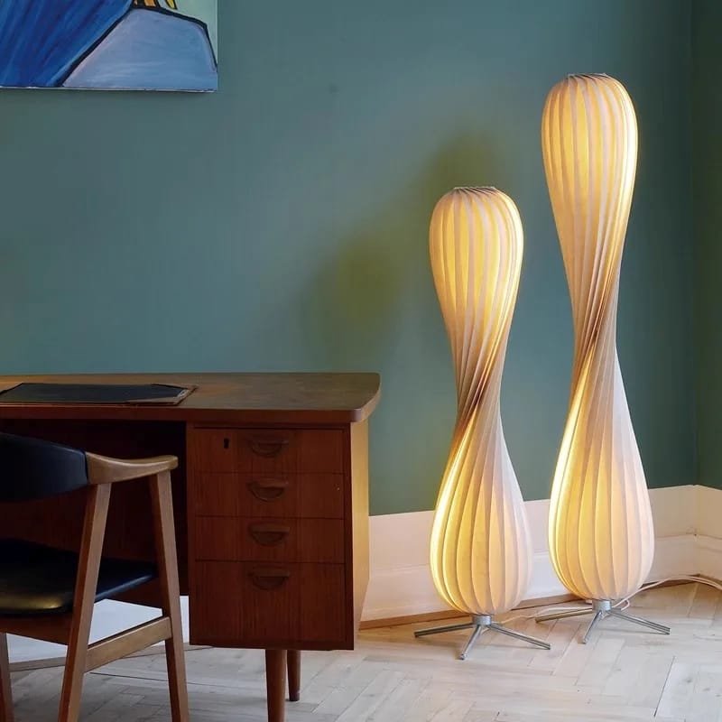 Shanghaf - Wooden Floor Lamp