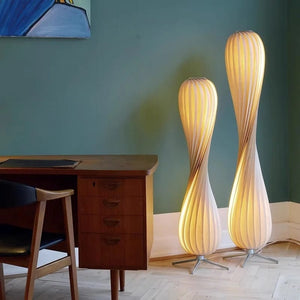 Shanghaf - Wooden Floor Lamp