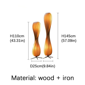 Shanghaf - Wooden Floor Lamp