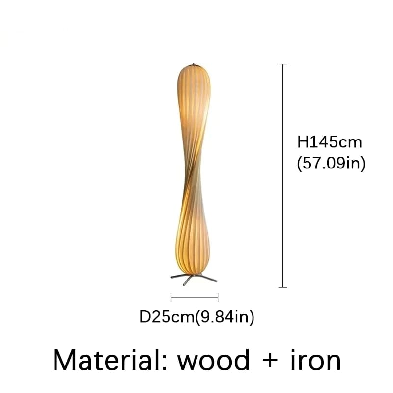 Shanghaf - Wooden Floor Lamp