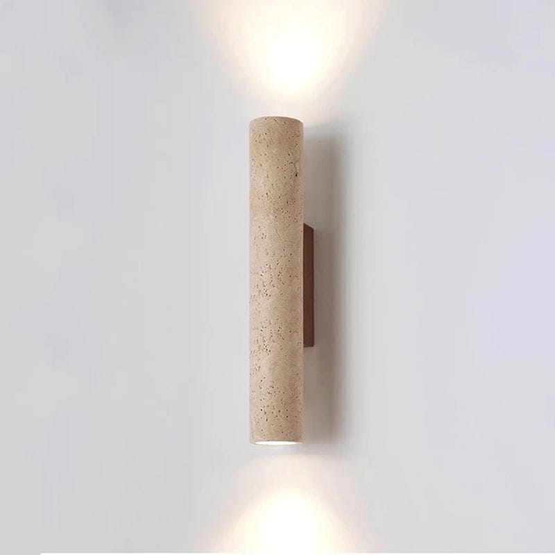 Silk-Japanese Style Natural Yellow Travertine Wall Sconce