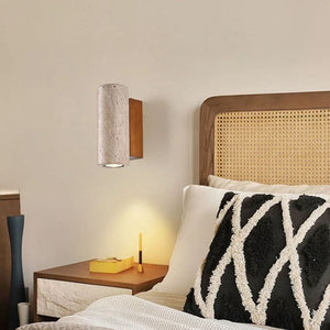 Silk-Japanese Style Natural Yellow Travertine Wall Sconce