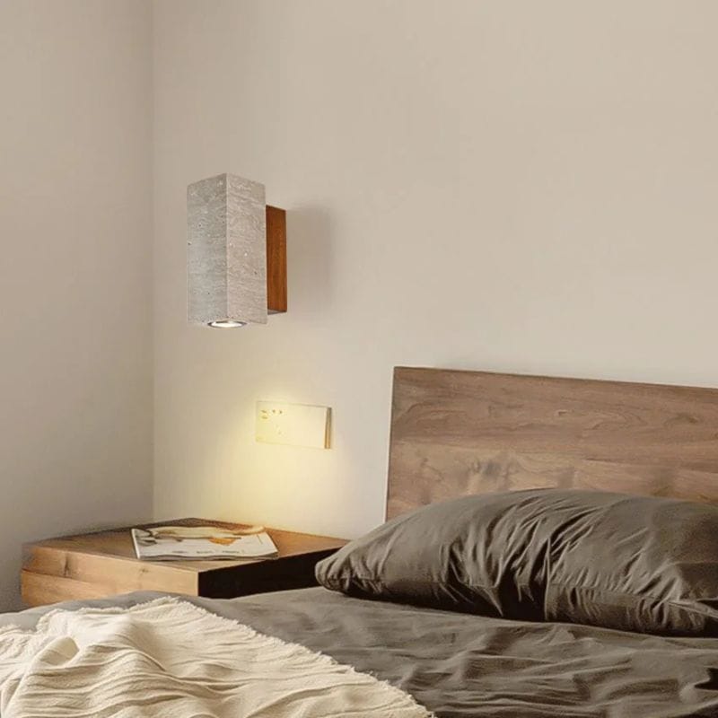 Silk-Japanese Style Natural Yellow Travertine Wall Sconce