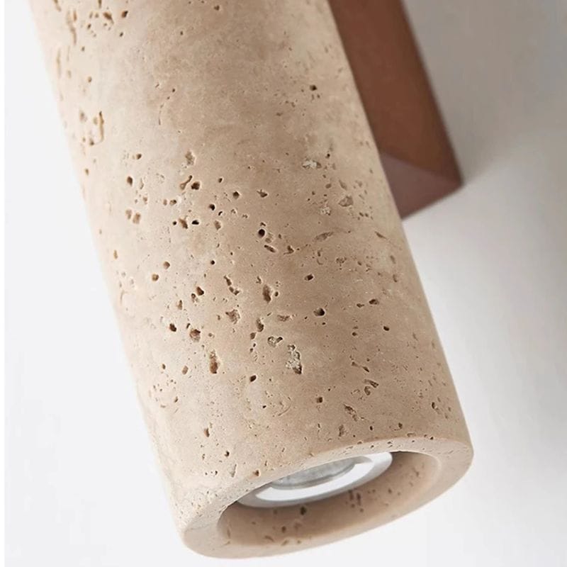 Silk-Japanese Style Natural Yellow Travertine Wall Sconce