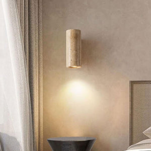 Silk-Japanese Style Natural Yellow Travertine Wall Sconce