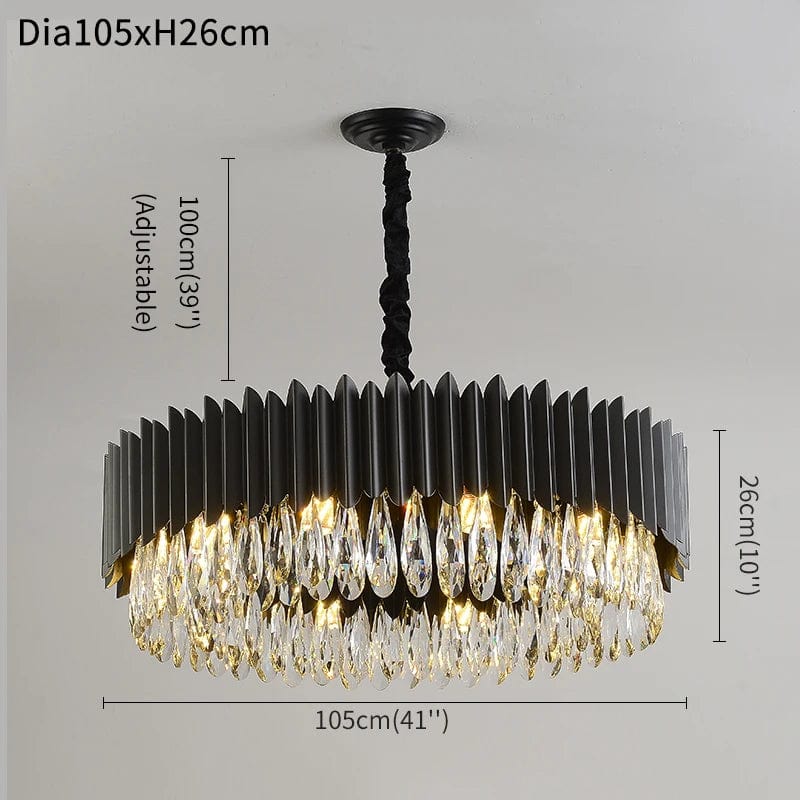 Silvano - Black Crystal Chandelier For Living Room