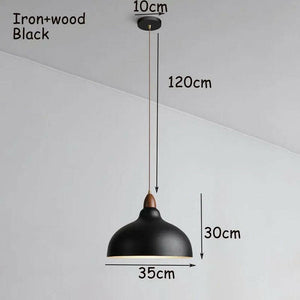 Sten - Danish Iron and Solid Wood Pendant Lamp