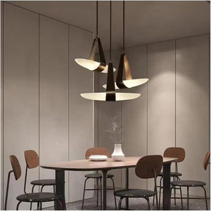 Terry - Minimalist Design Pendant Lamp in Crystal and Leather