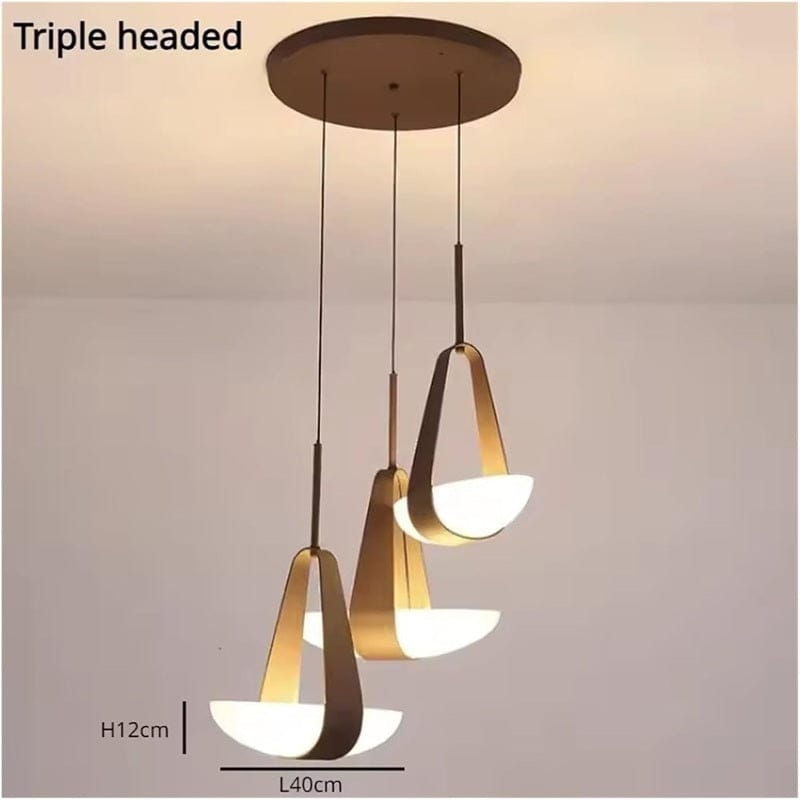 Terry - Minimalist Design Pendant Lamp in Crystal and Leather