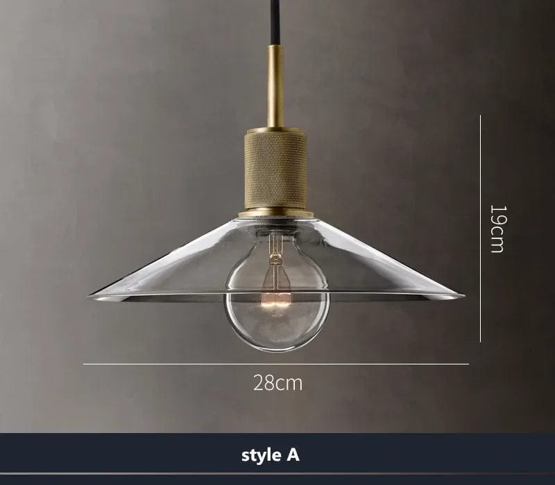 Utilitaire Glass Slope Shade Pendant