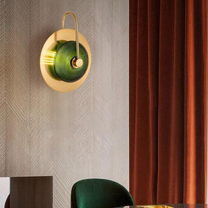 Wattle - Circular Modern Art Deco Wall Lamp