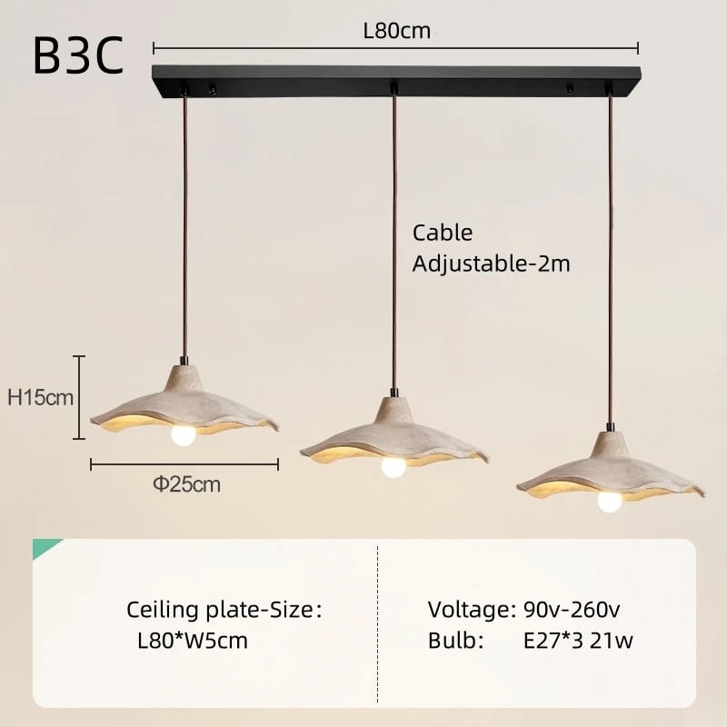 Cement Wave Pendant Light