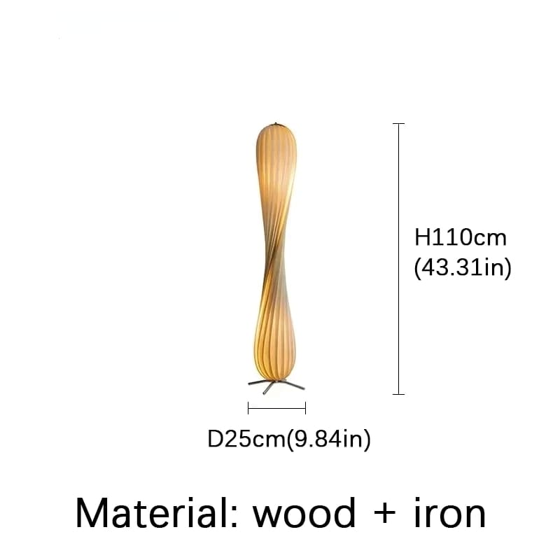 Shanghaf - Wooden Floor Lamp