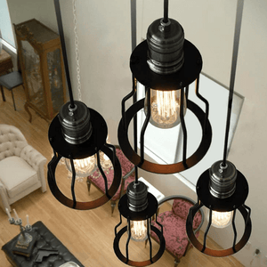 6 Head Industrial Wire Cage Chandelier / Pendant Lights | Bright & Plus.