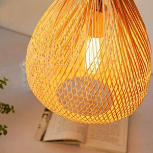 Albert - Bulb Style Bamboo Pendant Lamp | Bright & Plus.