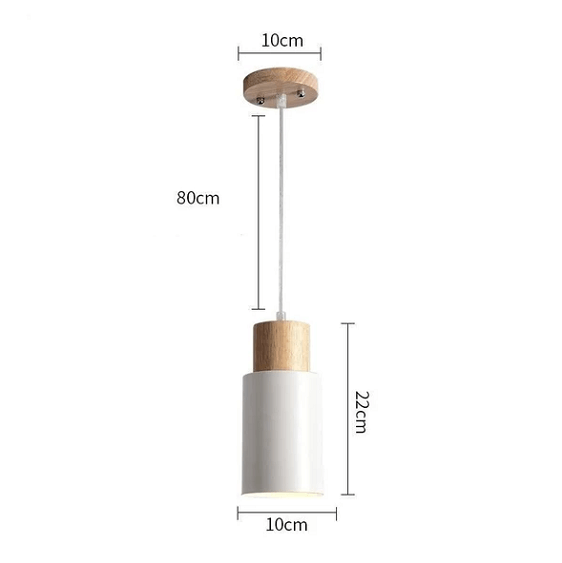 Ambrose - Modern Nordic Long Hanging Wood Light | Bright & Plus.